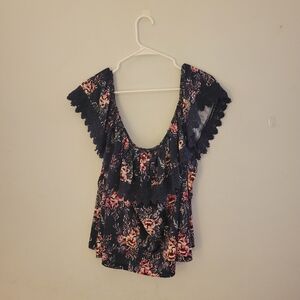 Floral off the shoulder top